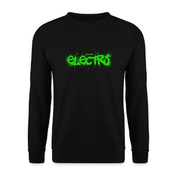 KIKKBEATZ "Electro" - Unisex Pullover - Schwarz - Vorne - Alina (178cm) & Michal (187cm)