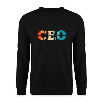 Battement de cœur rétro Chief Executive Officer - Sweat-shirt Unisexe - noir - Devant - Alina (178cm) & Michal (187cm)