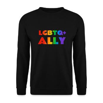 LGBTQ Ally - Unisex Sweatshirt - black - Front - Alina (178cm) & Michal (187cm)
