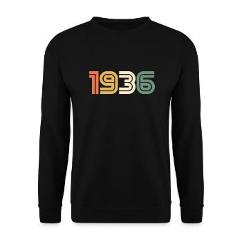 Sport year of birth 1936 - Unisex Sweatshirt - black - Front - Alina (178cm) & Michal (187cm)