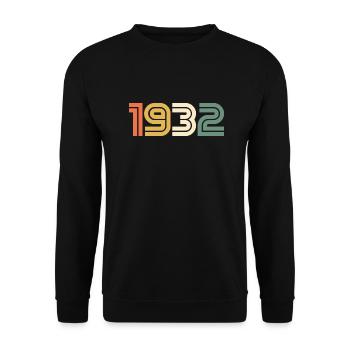 Sport year of birth 1932 - Unisex Sweatshirt - black - Front - Alina (178cm) & Michal (187cm)