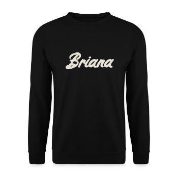 Briana Naming Name Tag Name Day - Sweat-shirt Unisexe - noir - Devant - Alina (178cm) & Michal (187cm)