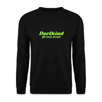 Dorfkind und stolz drauf! - Unisex Pullover - Schwarz - Vorne - Alina (178cm) & Michal (187cm)