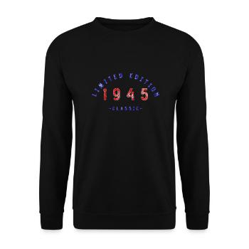 1945, Limited Edition - Unisex Sweatshirt - black - Front - Alina (178cm) & Michal (187cm)