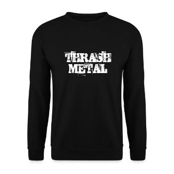 thrash metal logo design - Unisex Sweatshirt - black - Front - Alina (178cm) & Michal (187cm)