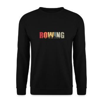 Rowing - Rudern - Ruderer - Ruderin - Aviron - Unisex Pullover - Schwarz - Vorne - Alina (178cm) & Michal (187cm)