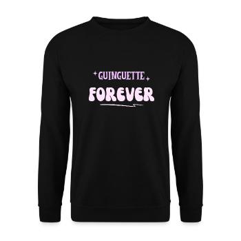 GUINGUETTE FOREVER - Sweat-shirt Unisexe - noir - Devant - Alina (178cm) & Michal (187cm)