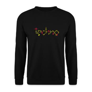 techno discjocky maximal electro hard beats bpm - Unisex Pullover - Schwarz - Vorne - Alina (178cm) & Michal (187cm)