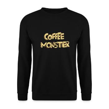 textcoffee_monster - Unisex Sweatshirt - black - Front - Alina (178cm) & Michal (187cm)
