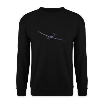 segelflugzeug - Unisex Pullover - Schwarz - Vorne - Alina (178cm) & Michal (187cm)