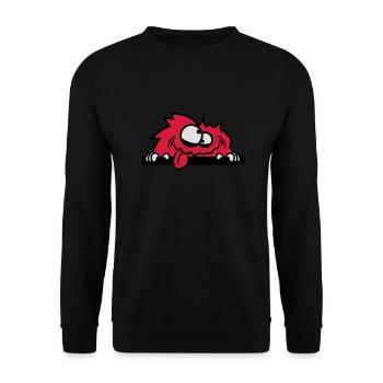 stupide peluche monstre wuschelig fou drôle de ban - Sweat-shirt Unisexe - noir - Devant - Alina (178cm) & Michal (187cm)