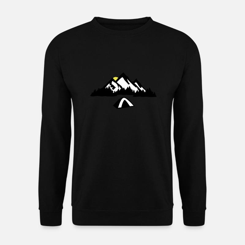 Camping - Nature, Mountains & Forest - Unisex Sweatshirt - black