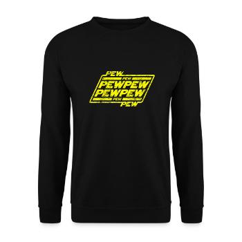 Pew Pew Pew - Unisex Pullover - Schwarz - Vorne - Alina (178cm) & Michal (187cm)