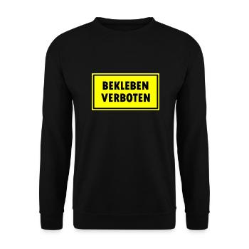 Bekleben Verboten - Unisex Pullover - Schwarz - Vorne - Alina (178cm) & Michal (187cm)