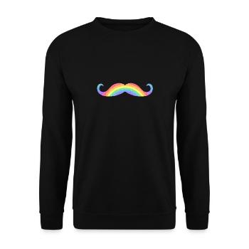 Regenbogen-Tasch - Unisex Pullover - Schwarz - Vorne - Alina (178cm) & Michal (187cm)