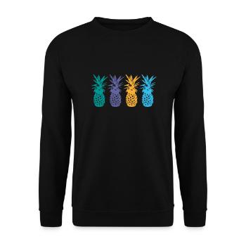 Ananas - Unisex Pullover - Schwarz - Vorne - Alina (178cm) & Michal (187cm)