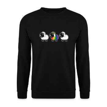 Arc en ciel être différent arc en ciel drapeau gay - Sweat-shirt Unisexe - noir - Devant - Alina (178cm) & Michal (187cm)