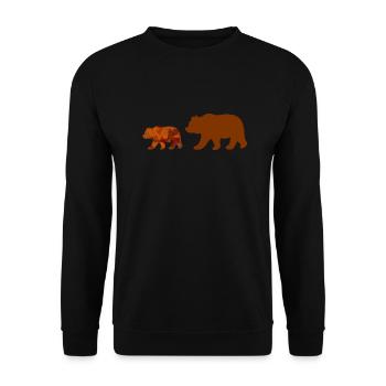Bear walking - Unisex Sweatshirt - black - Front - Alina (178cm) & Michal (187cm)
