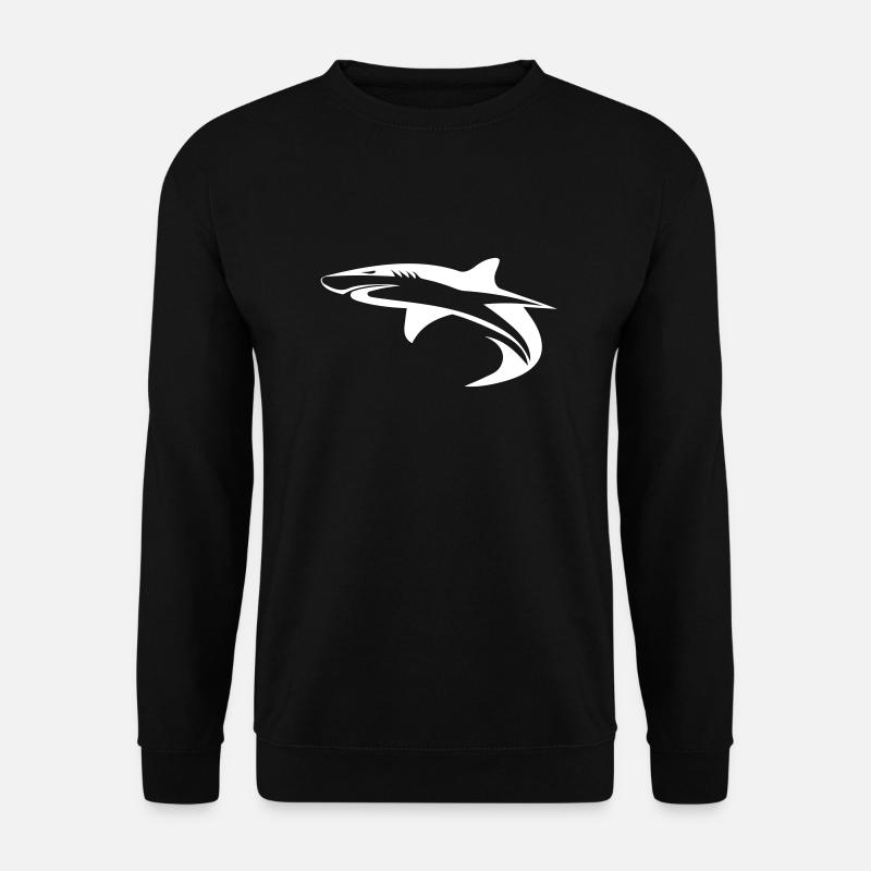 Shark - Vector Geometry Design - Unisex Sweatshirt - black