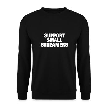Soutenir les petits streamers (blanc) - Sweat-shirt Unisexe - noir - Devant - Alina (178cm) & Michal (187cm)