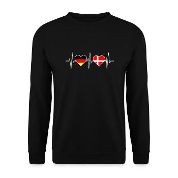 Cadeau Pulse Denmark North disant - Sweat-shirt Unisexe - noir - Devant - Alina (178cm) & Michal (187cm)
