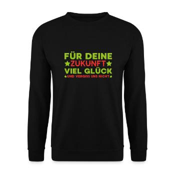 Zukunft Abschied Kollege Arbeit Geschenk - Unisex Pullover - Schwarz - Vorne - Alina (178cm) & Michal (187cm)