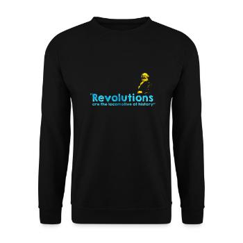 Revolutions - Karl Marx - Unisex Sweatshirt - black - Front - Alina (178cm) & Michal (187cm)
