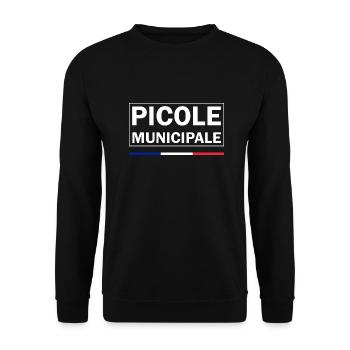 Picole Municipale - Sweat-shirt Unisexe - noir - Devant - Alina (178cm) & Michal (187cm)