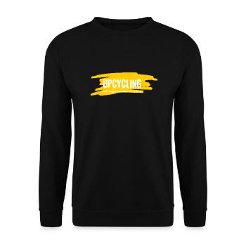 Upcycling - Unisex Pullover - Schwarz - Vorne - Alina (178cm) & Michal (187cm)