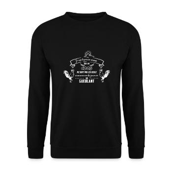 Je suis la preuve vivante que les coqs - Sweat-shirt Unisexe - noir - Devant - Alina (178cm) & Michal (187cm)