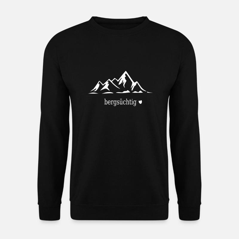 Berge Bergsüchtig Bergsteiger wandern Trekking - Unisex Pullover - Schwarz