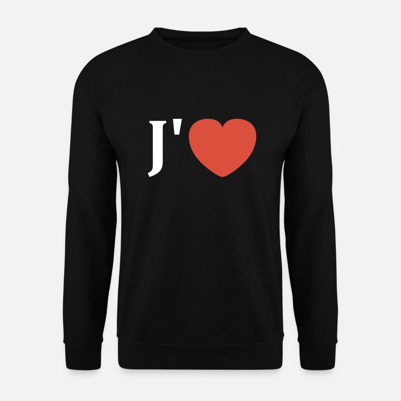 J'aime - Sweat-shirt Unisexe - noir