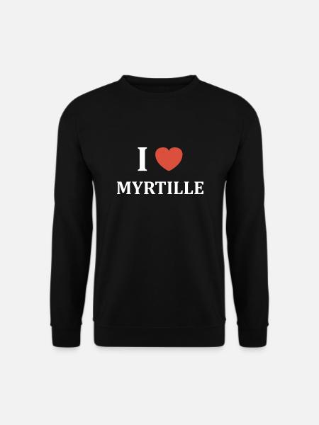 i love Myrtille - Sweat-shirt Unisexe - noir