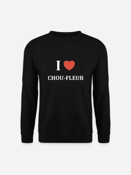 i love Chou fleur - Sweat-shirt Unisexe - noir