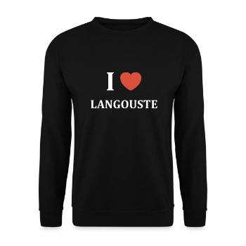 i love langouste - Sweat-shirt Unisexe - noir - Devant - Alina (178cm) & Michal (187cm)