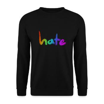 Texte haineux Arc-en-ciel - Sweat-shirt Unisexe - noir - Devant - Alina (178cm) & Michal (187cm)