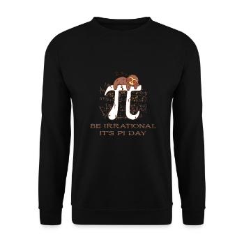 Math Be Irrational C’est Pi Day Sloth Pi - Sweat-shirt Unisexe - noir - Devant - Alina (178cm) & Michal (187cm)