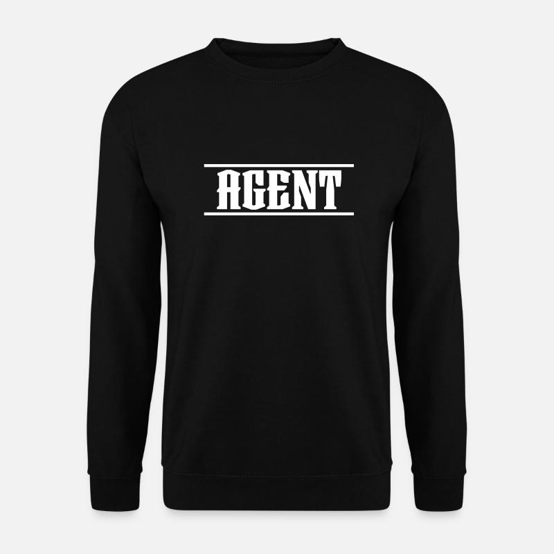 white Design Agent - Unisex Sweatshirt - black