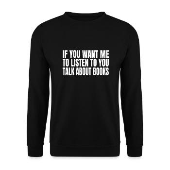 Lecteur de livres Lecture de livres Amateurs de livres cadeaux - Sweat-shirt Unisexe - noir - Devant - Alina (178cm) & Michal (187cm)