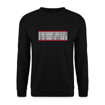 Langage de programme de code binaire - Sweat-shirt Unisexe - noir - Devant - Alina (178cm) & Michal (187cm)