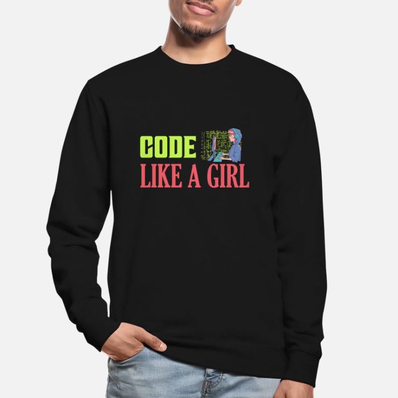 Coder comme une fille Programmeur Codage Sweat-shirt Unisexe