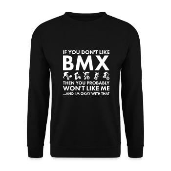 Sport Si tu ne m'aimes pas BMX - Sweat-shirt Unisexe - noir - Devant - Alina (178cm) & Michal (187cm)