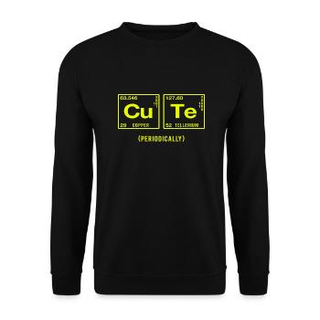 Drôle de dicton pour les physiciens et les chimistes - Sweat-shirt Unisexe - noir - Devant - Alina (178cm) & Michal (187cm)
