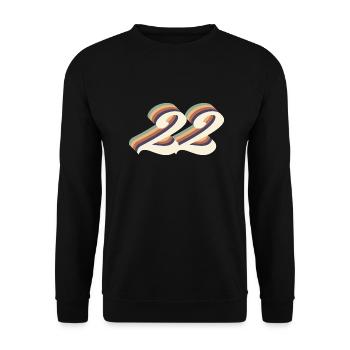 22ème anniversaire vintage - Sweat-shirt Unisexe - noir - Devant - Alina (178cm) & Michal (187cm)