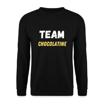 team chocolatine - Sweat-shirt Unisexe - noir - Devant - Alina (178cm) & Michal (187cm)