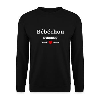 bébéchou d'amour - Sweat-shirt Unisexe - noir - Devant - Alina (178cm) & Michal (187cm)