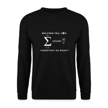Welchen Teil von Bitcoin verstehst du nicht? - Unisex Pullover - Schwarz - Vorne - Alina (178cm) & Michal (187cm)