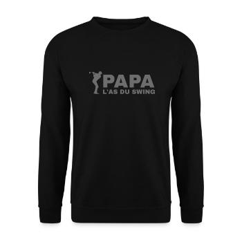 cadeau papa golfeur - Sweat-shirt Unisexe - noir - Devant - Alina (178cm) & Michal (187cm)