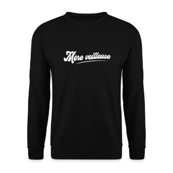Mère veilleuse - Sweat-shirt Unisexe - noir - Devant - Alina (178cm) & Michal (187cm)