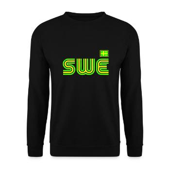 Schweden Schweden Flagge national norden skandinavia - Unisex Pullover - Schwarz - Vorne - Alina (178cm) & Michal (187cm)